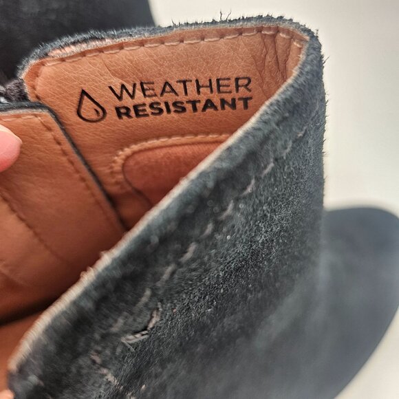 Vionic Jessie Black Suede Ankle Boot Block Heel Womens Sz 6 NEW - Picture 7 of 9